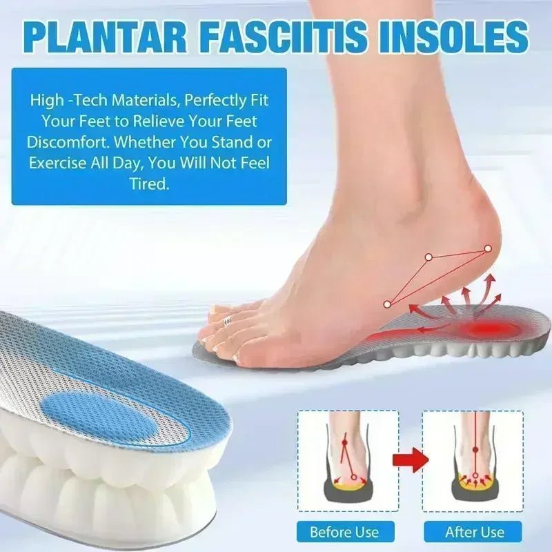 4D Cloud Air Cushion Insoles: Memory Foam Comfort + Acupressure Massage, Sweat-Absorbent Design - OrthoKnee