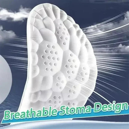 4D Cloud Air Cushion Insoles: Memory Foam Comfort + Acupressure Massage, Sweat-Absorbent Design - OrthoKnee