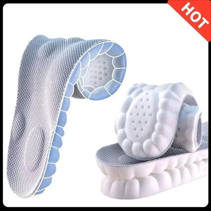 4D Cloud Air Cushion Insoles: Memory Foam Comfort + Acupressure Massage, Sweat-Absorbent Design - OrthoKnee