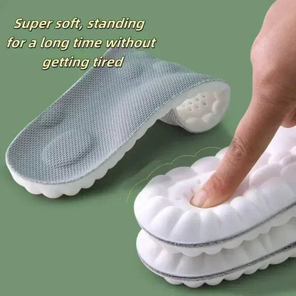 4D Cloud Air Cushion Insoles: Memory Foam Comfort + Acupressure Massage, Sweat-Absorbent Design - OrthoKnee