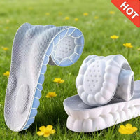 4D Cloud Air Cushion Insoles: Memory Foam Comfort + Acupressure Massage, Sweat-Absorbent Design - OrthoKnee