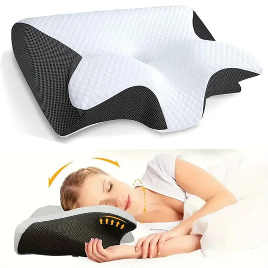 SAHEYER Memory Foam Comfy Sleeping Cervical Pillow, Ergonomic Adjustable Cervical Pillow, Pillows for Side Sleepers Back Sleepers, Orthopedic Pillow for Neck Support, Pillow Good Feeling - OrthoKnee